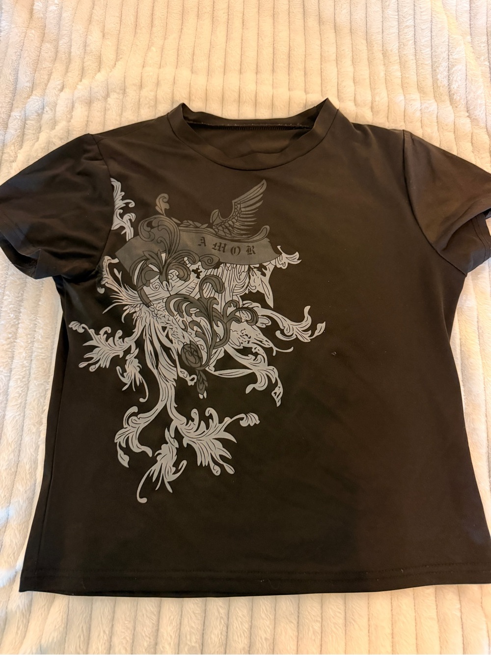 Junior’s Black Graphic Short-Sleeve Tee